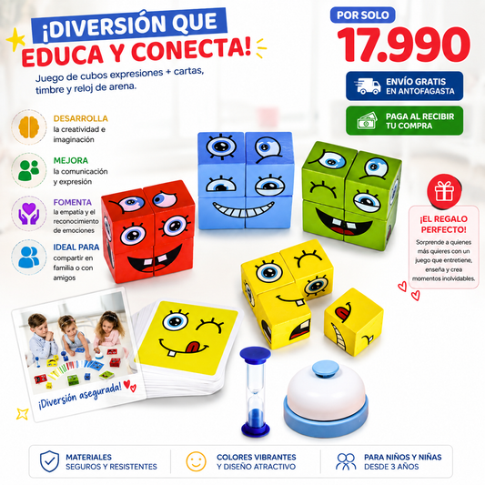 Juego Cambia Cara Expresiones con Timbre