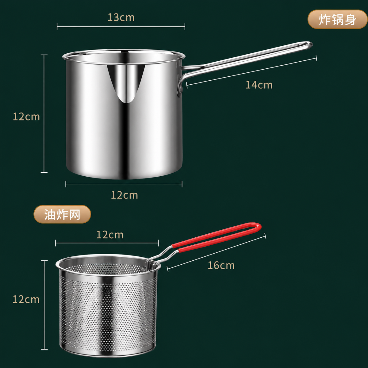ChefPro Olla acero inoxidable para freir multiuso