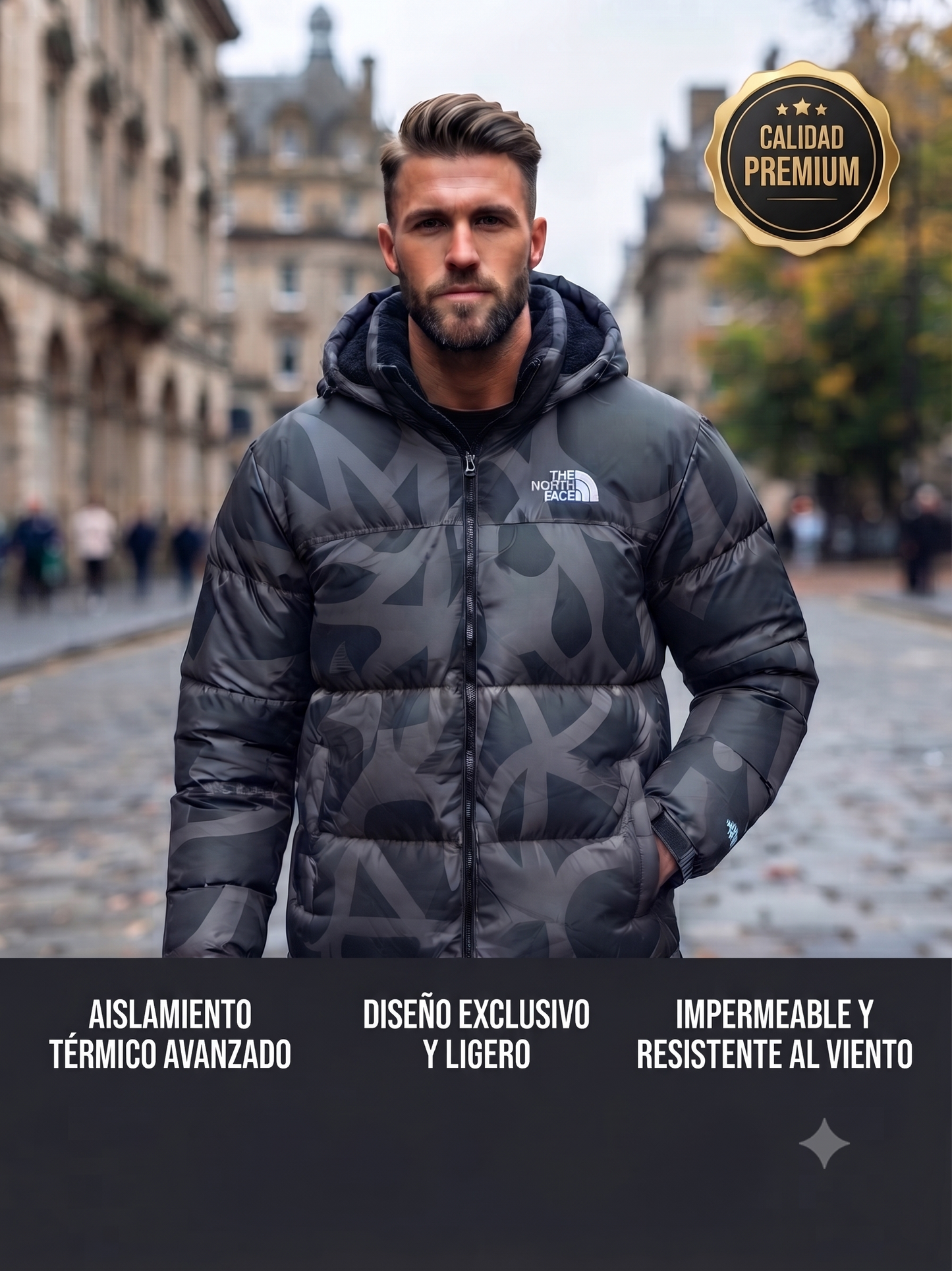 CHAQUETA ACOLCHADA CON CAPUCHA